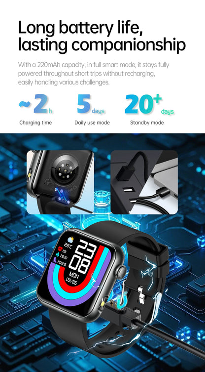 2025 New LED Women AI Smart Diagnosis Smart Watch HRV+PPG Blood Pressure Blood oxygen Health monitor IP68 NFC Smartwatches ﻿