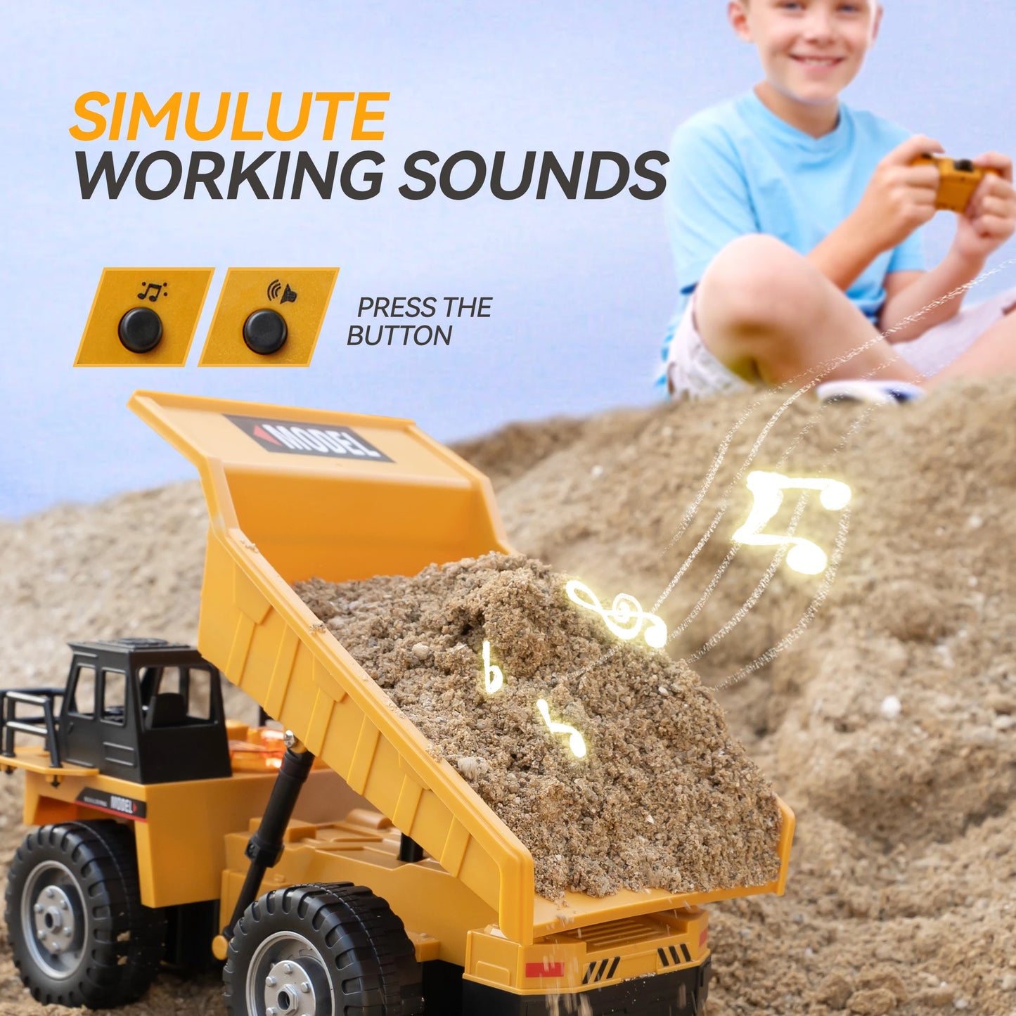 New 2.4G Remote Control Excavator Dump Truck RC Model Car Toy Professional Alloy Plastic Simulation Construction Vehicle for Kid.