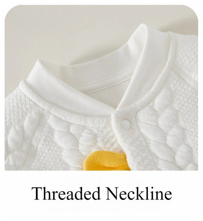 Somenie Neugeborenen Baby Body Baumwolle Niedlich Gedruckt Jungen Mädchen Strampler Warmes Zuhause Krabbeln Anzug Für Vier Jahreszeiten 3-6-9M.