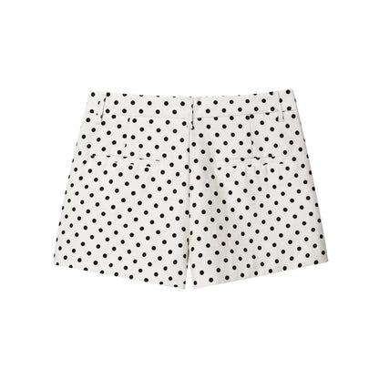 TRAFZA Herbst Polka Dot Gedruckt Jacke Für Frauen Lange Ärmel Rollkragen Zipper Mit Taschen Kordelzug Lose Vintage Mäntel