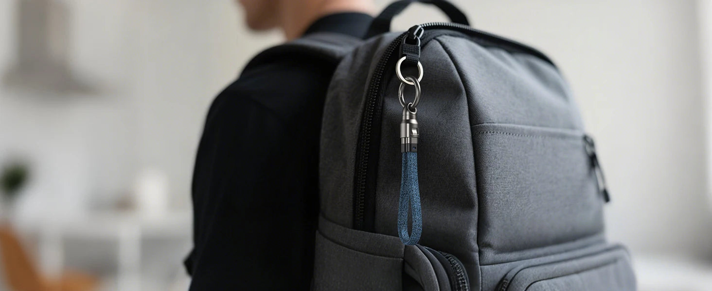 AUFU PD240W USB-C to USB-C Super Fast Charge Data Cable Zinc Alloy Head Lanyard 2 in 1 Phone Lanyard Charge Cable For IPhone SUM.