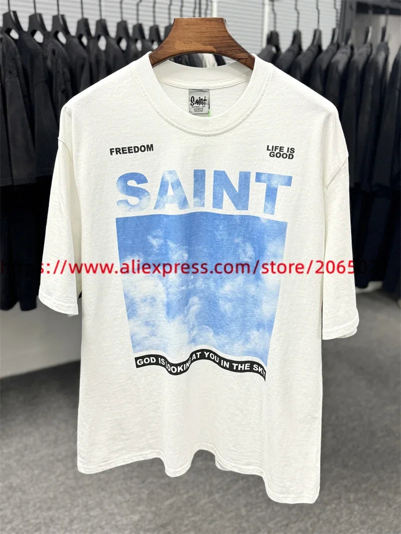 SAINT Vintage NIN Nine-inch Nail T-Shirts Best Quality Vintage Washed T Shirt Tee Tops.
