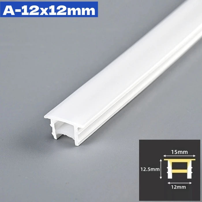 1M-10M Rimless LED Neon Rope Lamp Silicone Tube Diffuser Channel For WS2811 WS2812B Recessed Outdoor Ribbon Flexible Strip Light