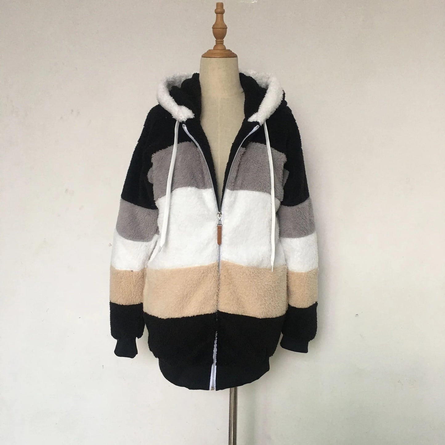 Übergroße Jacke für Frauen 2023 Neue Herbst Winter Warme Plüsch Tasche Mit Kapuze Streetwear Lose Dame Oberbekleidung Mantel Roupas Feminina.