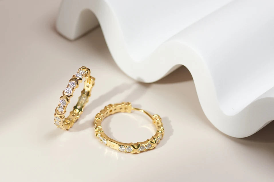 GIGAJEWE Moissanite D Nova Pink Color VVS1 Total 1.92ct 925 Silver Earring 18K Gold Plated Diamond Test Passed Jewelry Girl Gift.