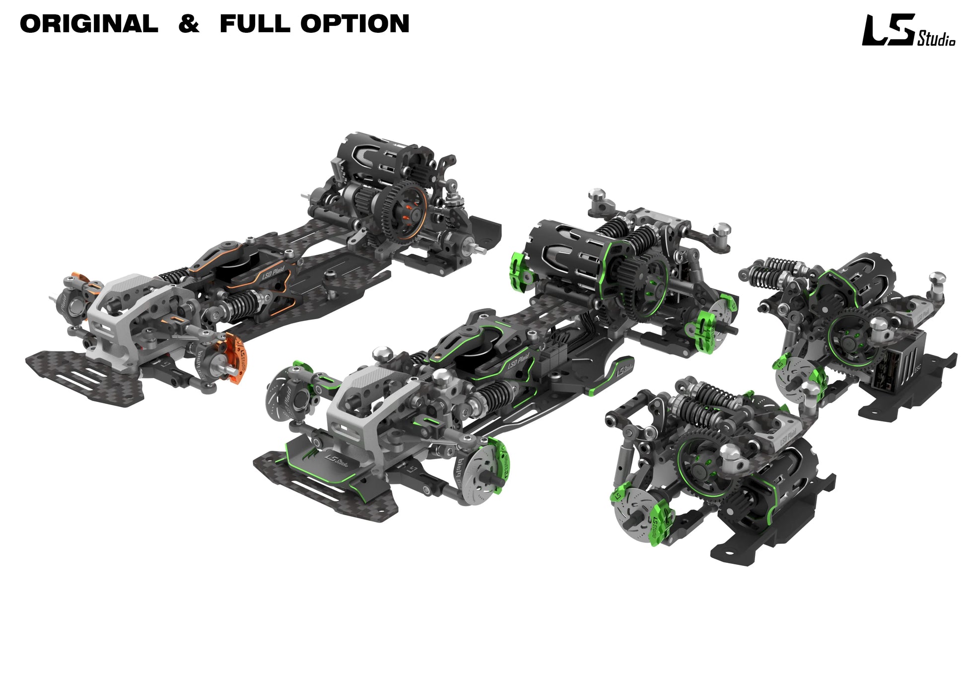 LSD Plaid RC Mini Car 1/24 RC Drift Mosquito Car  Frame KIT Lightweight Electric Remote Control Drift Model Toy Holiday Gift.