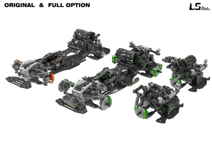 LSD Plaid RC Mini Car 1/24 RC Drift Mosquito Car  Frame KIT Lightweight Electric Remote Control Drift Model Toy Holiday Gift.