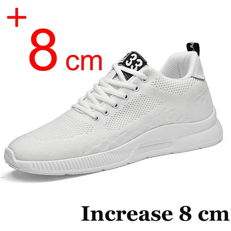 Männer Turnschuhe Aufzug Schuhe Versteckte Heels Atmungsaktive Erhöhung Schuhe für Männer Erhöhen Einlegesohle 6CM Sport Casual Höhe Schuhe.
