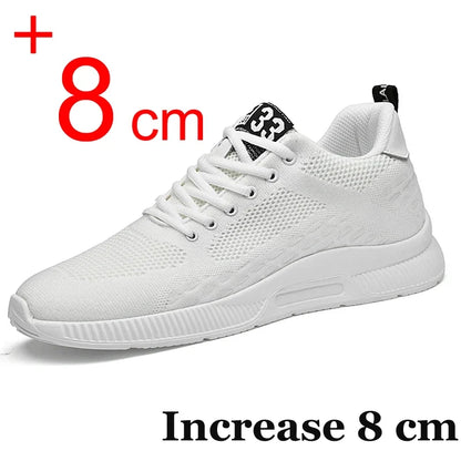 Männer Turnschuhe Aufzug Schuhe Versteckte Heels Atmungsaktive Erhöhung Schuhe für Männer Erhöhen Einlegesohle 6CM Sport Casual Höhe Schuhe.