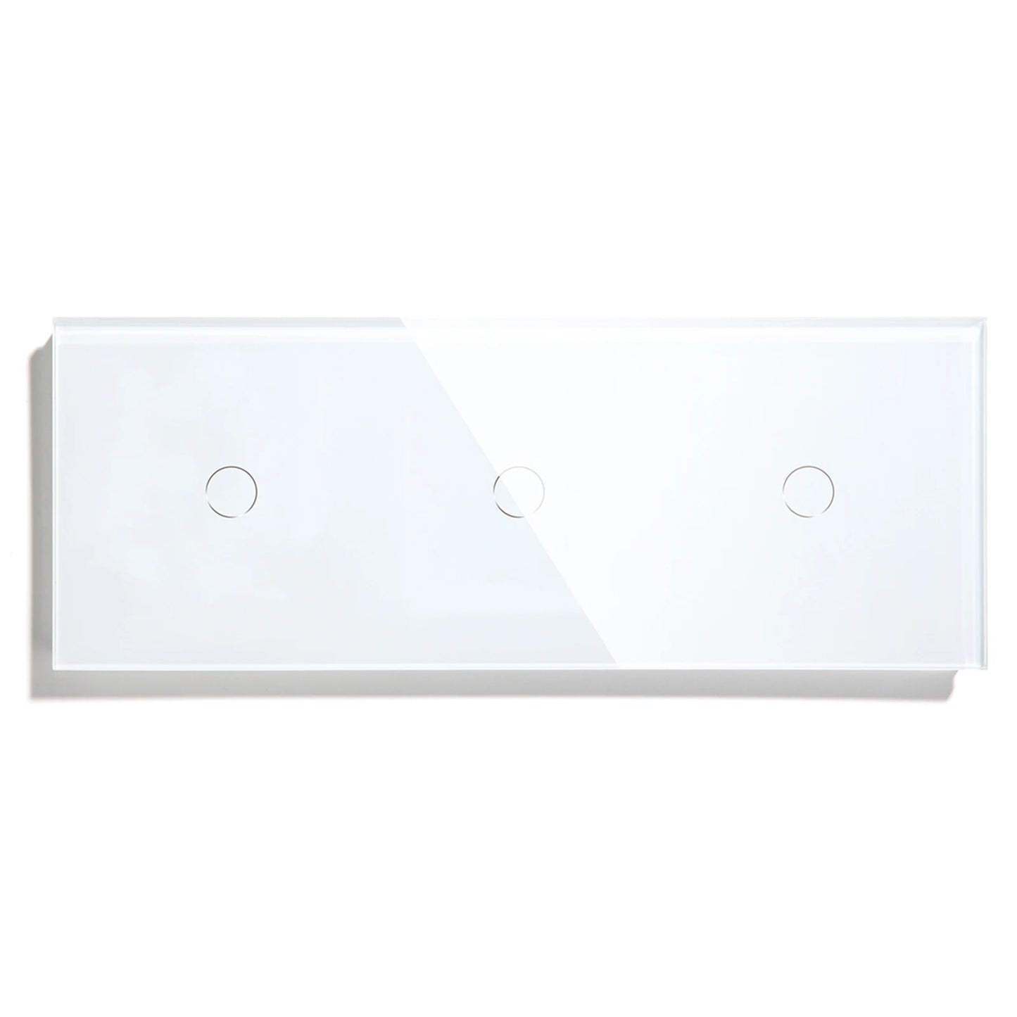 BSEED Touch-Schalter, 1/2/3 Gang, 1-Wege-Wandlichtschalter, blaue LED-Hintergrundbeleuchtung, Glas, Sensorbildschirm, Heimschalter, Weiß, EU-Standard.