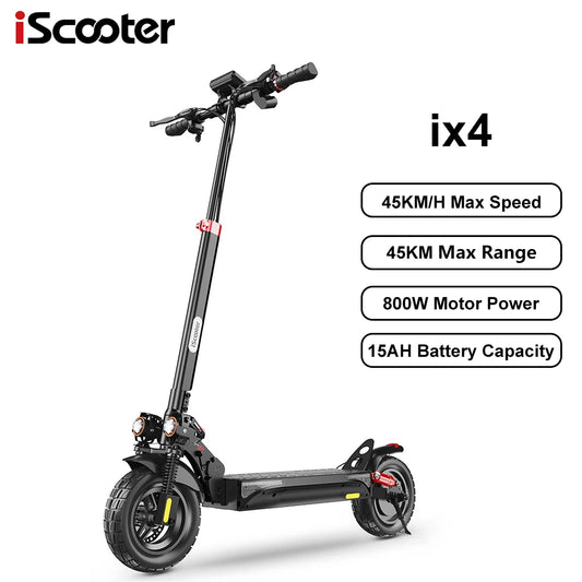 iScooter ix4 Foldable Adult Electric Scooter E-Scooter 45 KM/H Electric Kick Scooter 800W Skateboards 48V 15Ah Kickboard.