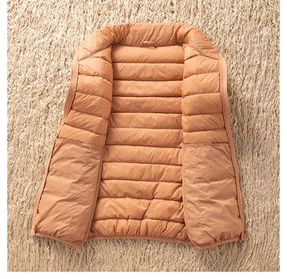 12 Farben 90% weiße Enten Daunen Frauen ärmellose Jacken 2023 Neuankömmlinge weibliche ultraleichte packbare Weste Frauen Mäntel