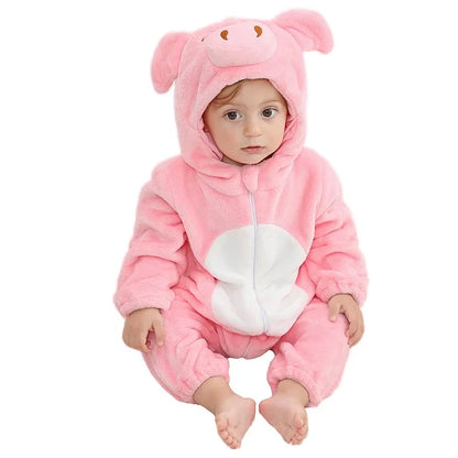 MICHLEY Winter Baby Strampler Mit Kapuze Flanell Cosplay Kleinkind Infant Kleidung Insgesamt Bodys Overall Kostüm Für Kinder Mädchen Junge.