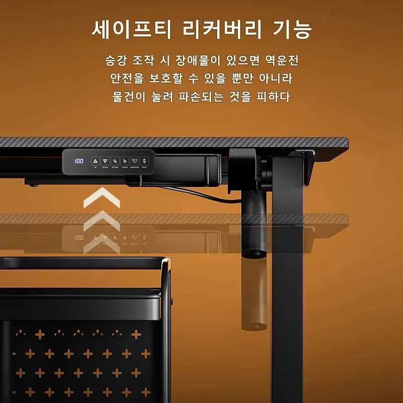 Höhenverstellbarer Schreibtisch mit Bewegung, elektrisch, zum Sitzen und Aufstehen, Computertisch, moderner, anhebbarer, motorisierter Gaming-Desktop, Heimbüro-Schreibtische