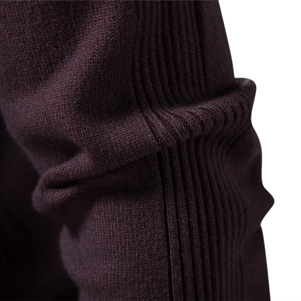 2021 New Winter Men Turtleneck Sweater Casual Solid Color Warm Pullover High Quality Slim High Neck Long Sleeve Sweater Men.