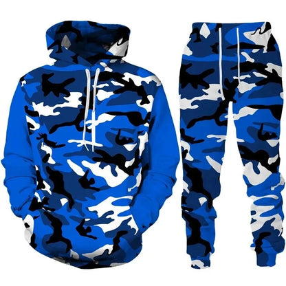 2024 New Camouflage Hoodie Pant Suit 3D Printed Casual Men Women High Quality Tracksuit Outfits Fashion Men's Clothing 2pcs Sets.
