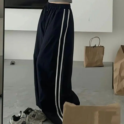 Y2K Vintage Frauen Lose Hosen Übergroßen Hip Hop Kordelzug Tasche Mode Chic Cargo Pant Casual Büro Dame Baggy Neue Hosen.