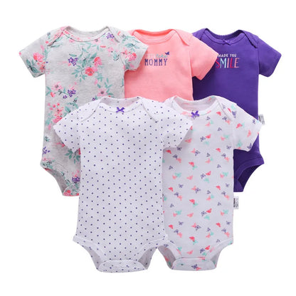 5 Pairs Neugeborenen Baby Body Kurzarm Infant Overall Kurzarm Baumwolle Overalls Neugeborenen Overall Kinder Baby Roup.