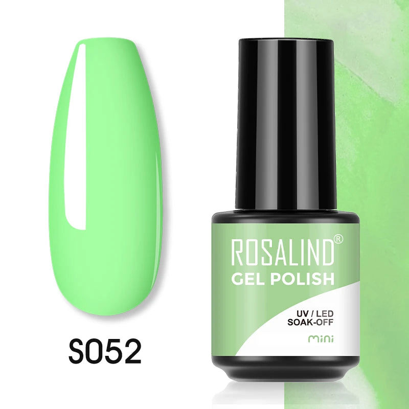 ROSALIND Red Series UV Nail Gel Hybrid Varnish Semi Permanent For Manicure Art Nail Polish Matt Base Top Coat Gel Nail Polish.