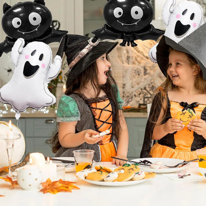 Halloween Geisterballons Set Rosa BOO Geisterfledermaus Folienballon für Halloween-Themenparty-Dekorationszubehör.