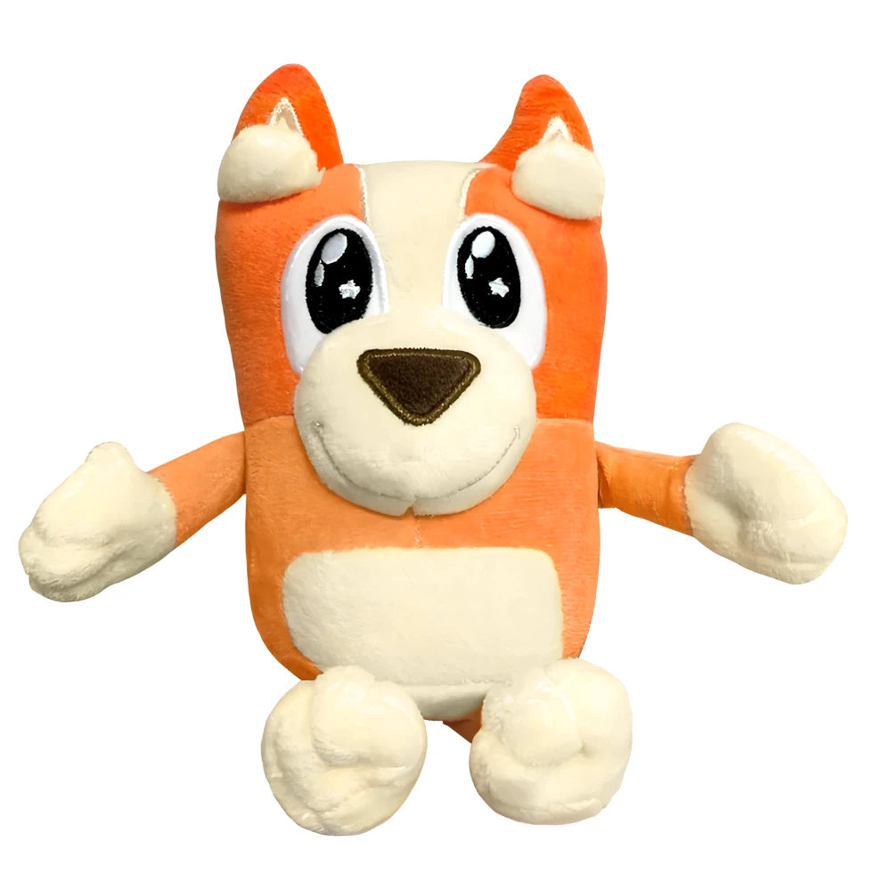 20/30CM Bluey Bingo Plush Dolls Cute Cartoon Christmas Hat And Shining Star Eye Anime Figure Stuffed Toys Birthday Gift For Kids.