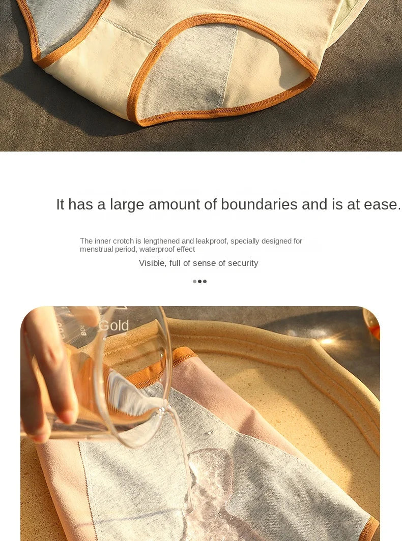 Menstrual Period Panties Women Cotton Plus Size Leakproof Period Underpants Breathable Female Waterproof Menstruation Breifs.