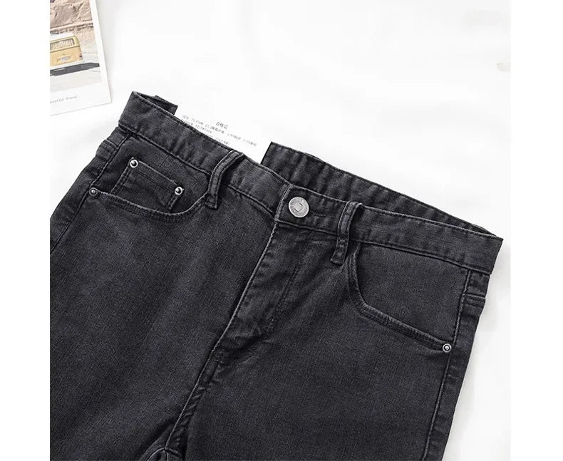 High Waist Slim Fit Jeans Women's Spring Summer Autumn Fashionable Nine Points Elasticity Pencil Pants Tightening And Lengthenin