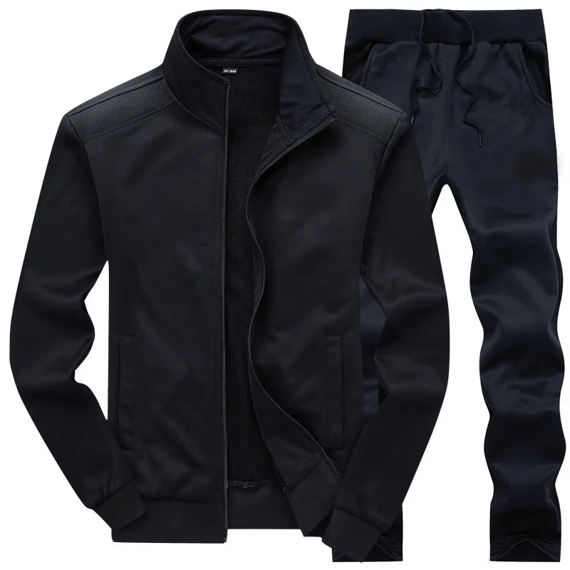 Men Sportwear Sets Fashion Autumn Spring Sporting Suit Sweatshirt +Sweatpants Mens Clothing 2 Pieces Sets Slim Tracksuit hoodies