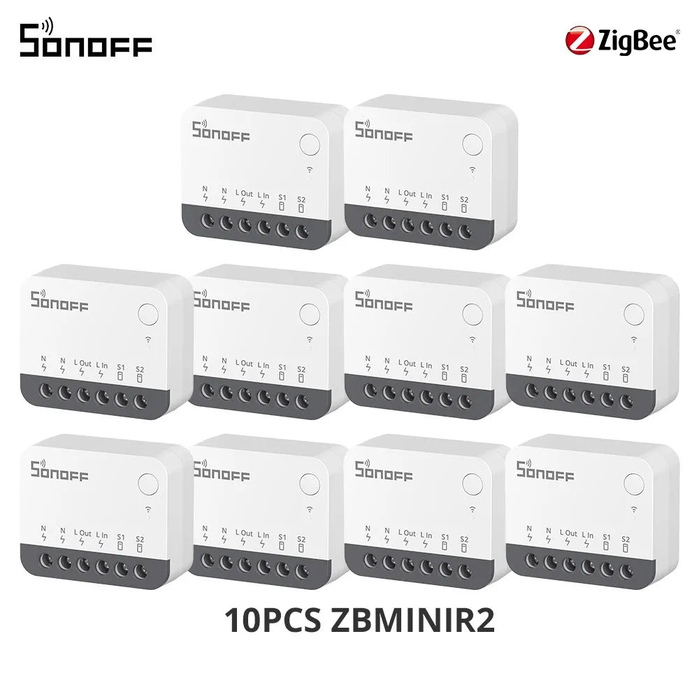 SONOFF ZBMINIR2 Extreme Zigbee Smart Switch Detach Relay Externer Schalter Fernbedienung über eWeLink, kompatibel mit Zigbee Hub