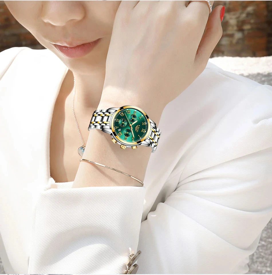 LIGE 2024 New Fashion Women Watches Ladies Top Brand Luxury Creative Steel Women Bracelet Watches Female Quartz Waterproof Watch