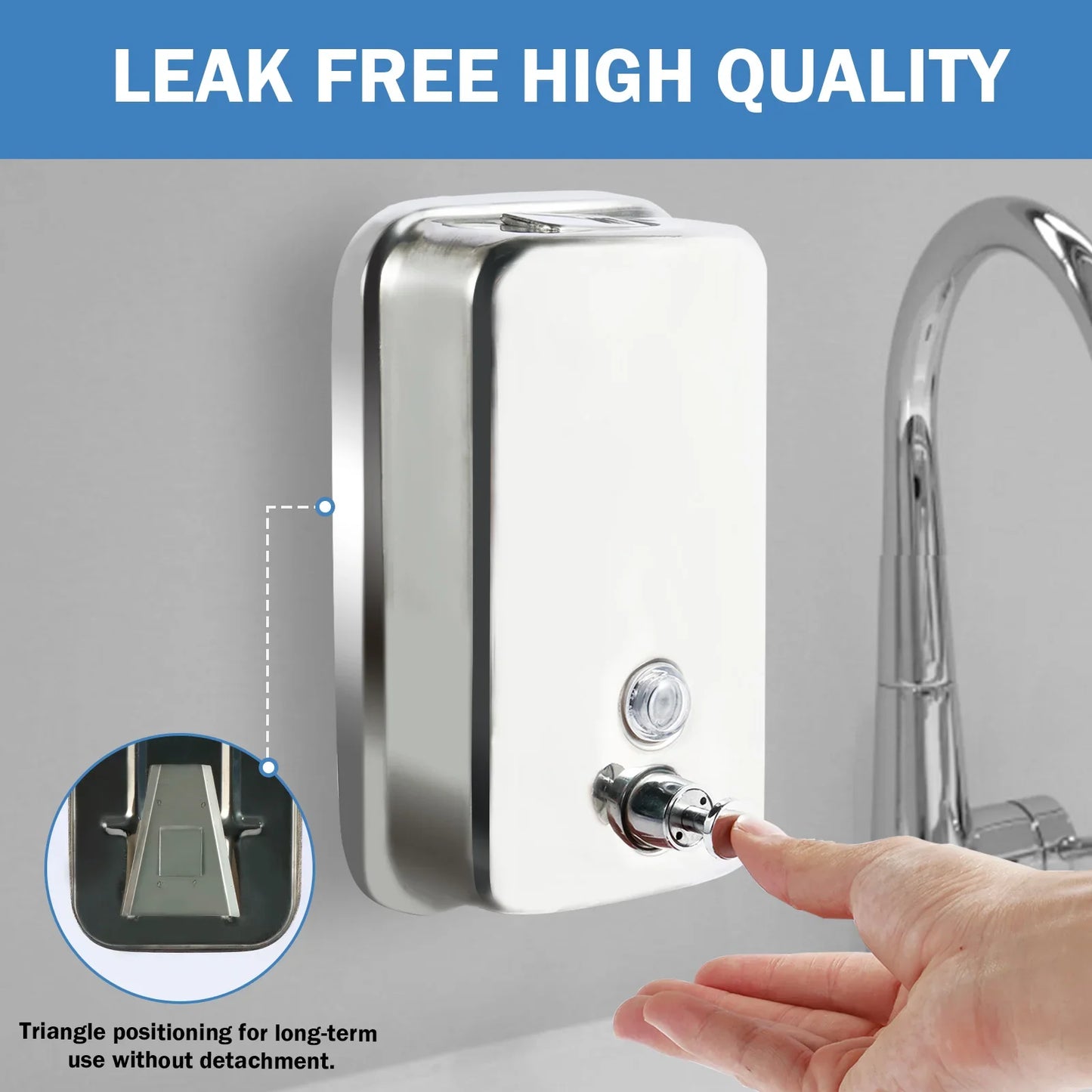 850ML/1050ML Seifenspender Edelstahl Wandmontage Badezimmer Flüssigseife Waschmittel Duschgel Aufbewahrungsflasche Toilette Küche