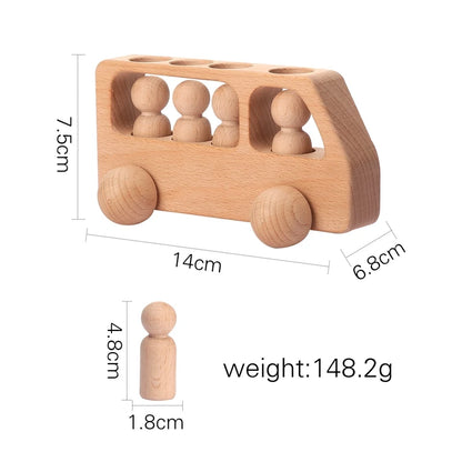 Wooden Train Birthday Toy  Montessori Toys Baby Educational Toys  Wooden Trolley  Baby Learning Toys  Number Of Wood Baby's Toys