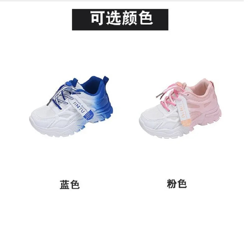 Kids Fashion Shoes For Boys Girls Toddler Boy Girl Soft Sports Shoes Children Running Sneakers Air Mesh Breathable 26-37.