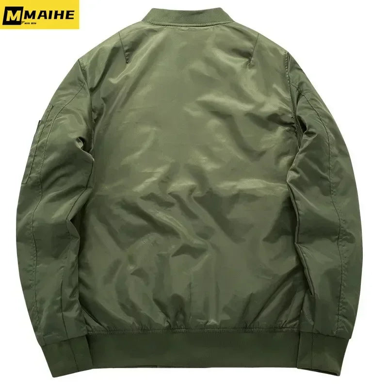2023 New MA1 Pilot Bomb Jacket Men's Autumn and Winter Thickened Baseball Suit Casual Coat Men's Military Windproof Jacket Men's.