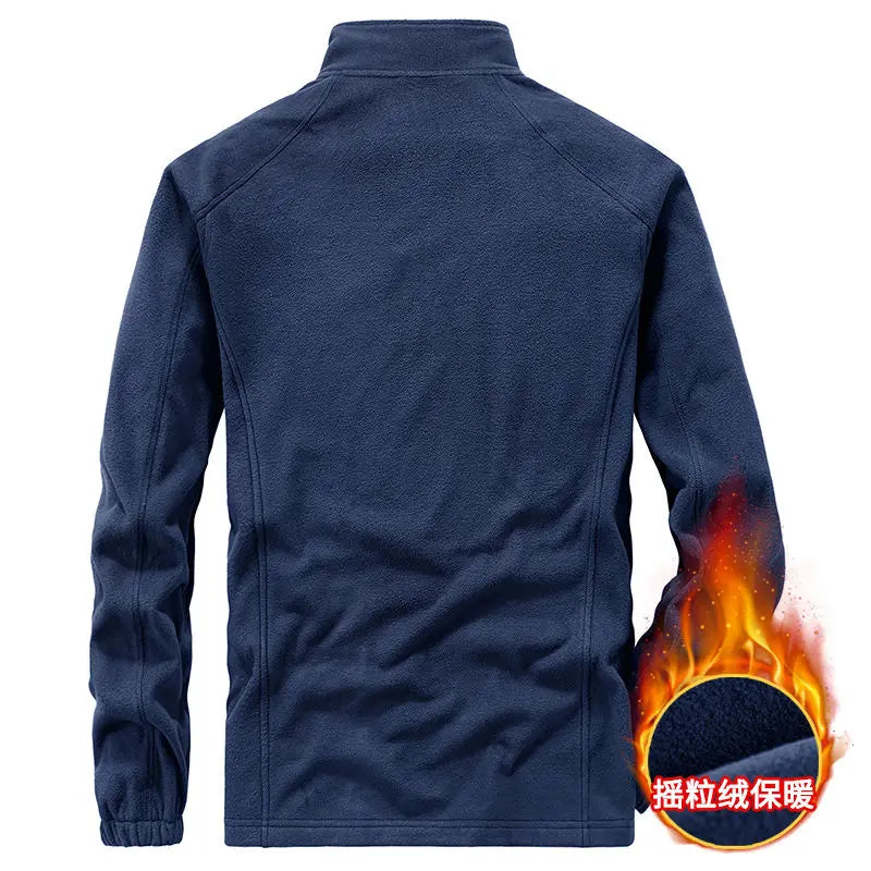 Men's Spring Autumn Jacket Thickened High-end Knitted Jacket Cardigan Outerwear Coat.