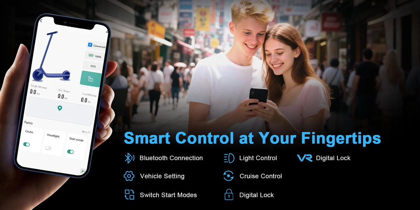 ATSANT LP10 Electric Scooter 500W Powerful Motor 42V10.5Ah 35KM/H 35KM Long Range 10Inch Tyre with APP Shock Absorbing EScooter.