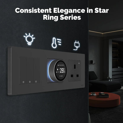 MOES Tuya ZigBee Smart Knob Thermostat Star Ring Series Temperature Controller Water Boiler Electric Heating With Alexa Google.