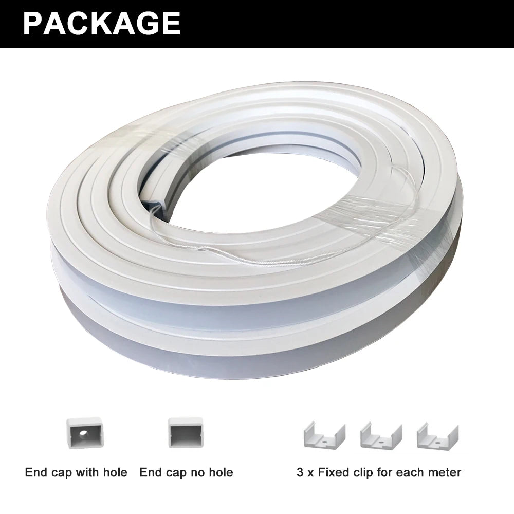 Silicone Neon Tube IP67 Waterproof Flexible Soft Silica Gel Sign 1m 2m 3m 4m 5m For WS2811 WS2812B 5050 2835 COB LED Strip Light.