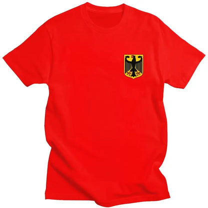Custom Male Coat Of Arms Of Germany T Shirt Short Sleeve Cotton Tshirt T-shirt Leisure German Flag Eagle Tee Slim Fit Clothing.