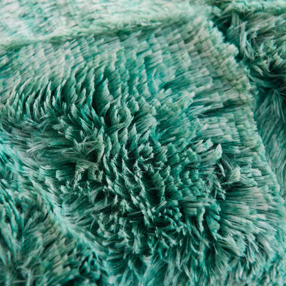 3Pcs Super Shaggy Coral Fleece Warm Cozy Princess Bedding Set Mink Velvet Duvet Cover Set Bed Comforter Cover Blanket Pillowcase.