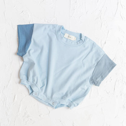 2024 sommer Neugeborenen Baby Jungen Mädchen Übergroßen Strampler Unisex Strampler Für Babys Solide Baumwolle Kurzarm Body Overalls