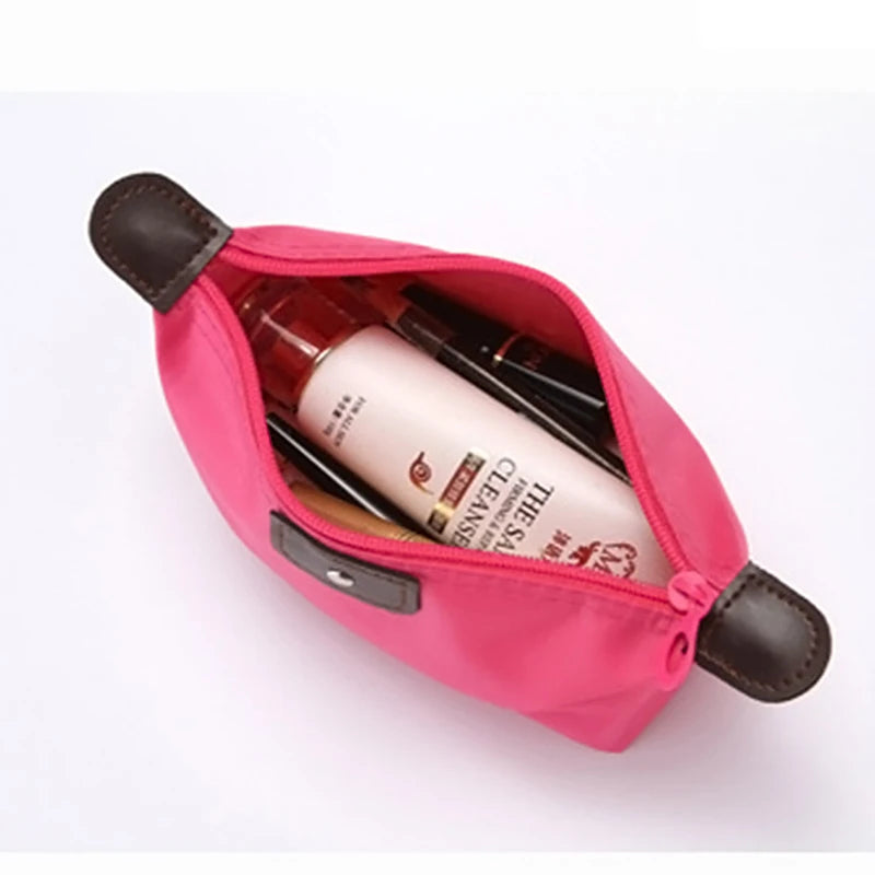 Portable Cosmetic Bag For Women Colorful Waterproof New Travel Dumpling Storage Bags Mini Cute Toiletry Makeup Tote Bags Purses.