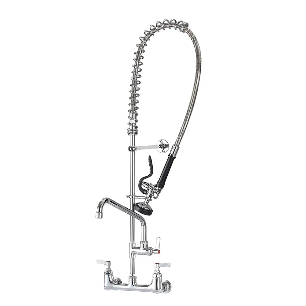 KEMAIDI Commercial Kitchen Faucet with Pull Down Sprayer Industrial Pre Rinse Spring Faucets Mixer for Kitchen Multi-Functional