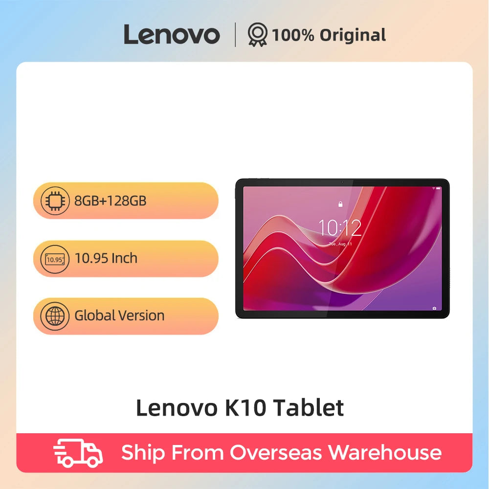 Global ROM Lenovo K10 M11 8GB+128GB TB330FU WIFI Version Tablet MTK Helio G88 10.95'' 90Hz Display 7040mAh Android 13 Tablet.