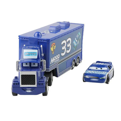 Disney Pixar Cars 2 3 Lightning McQueen Mack Uncle Jackson Storm Car Truck 1:55 Diecast Vehicle Metal Toys Gift for Children