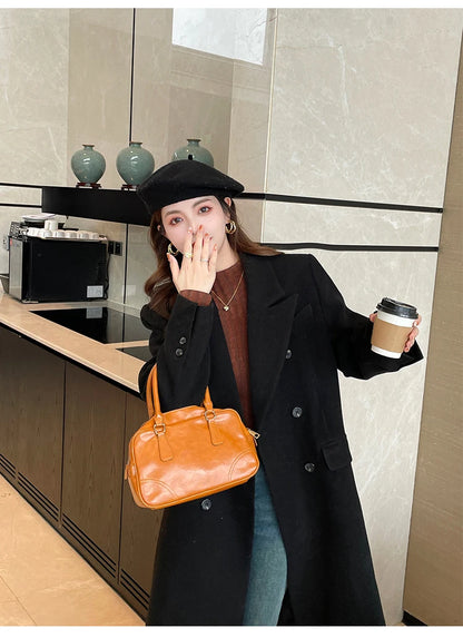 2025 gestrickte Pullover Dicke Warme Rollkragenpullover Frauen Tops Gefüttert Pullover Herbst Winter Streetwear Jersey Strickwaren Jumper