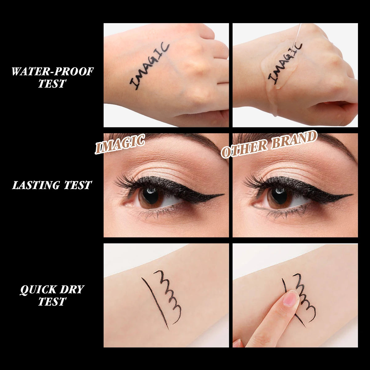 IMAGIC 1PCS  Pro Eyeliner Waterproof Liquid Type Makeup Eye Liner Nature Long Lasting For Women Beauty Cosmetics.