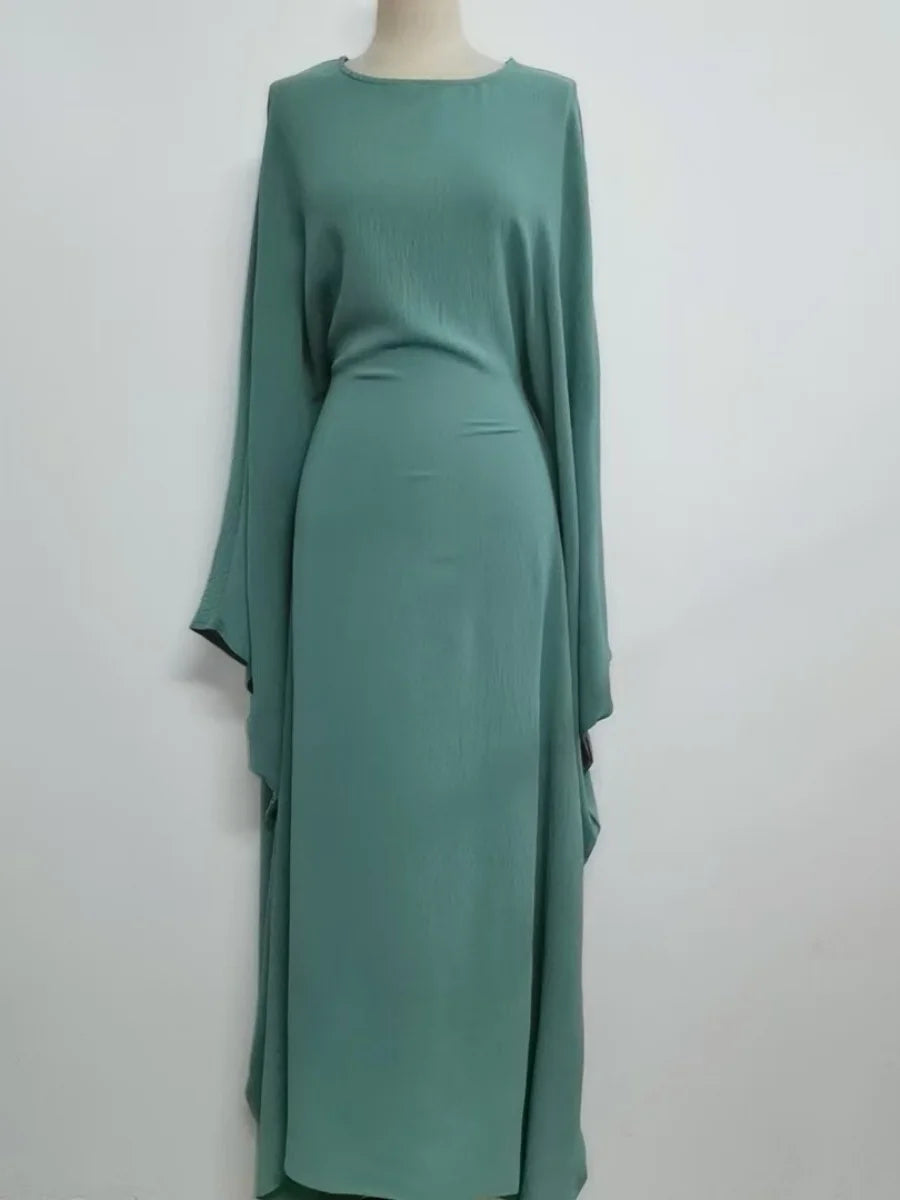 Muslim Women Arabic Dubai Abaya Plus size adjustable Waist Long Dress Modest Kaftan Robe Imitation Linen Femme Islam Clothing.