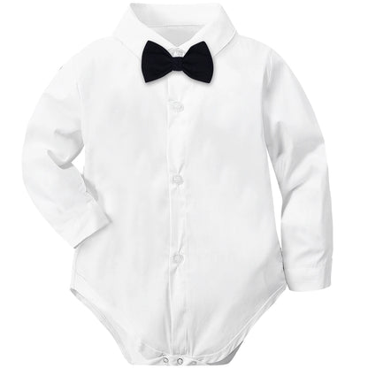 Baby Jungen Kleid Hemd Neugeborenen Taufe Body Säugling Hochzeit Taufe Weihnachten Formale Einteilige Herren Party Strampler.