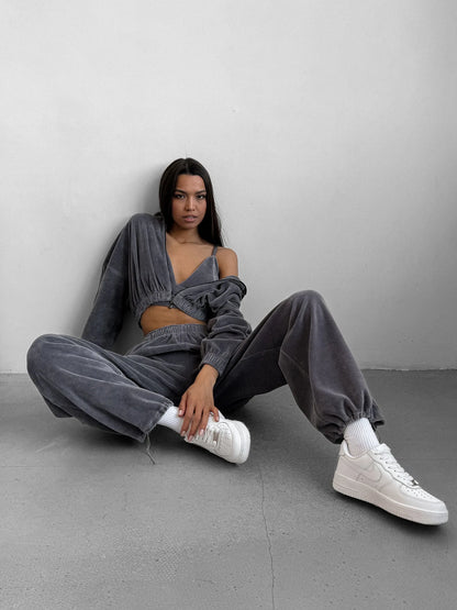 Fall Winter Women's Fashion Hooded Stand Collar Sweatshirt Set Casual Loose Fit Two Piece Streetwear Lounge Gym Ourdoor Outfit.